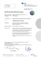 EG-Baumusterprüfbescheinigung Sicherheitsfunktion (5. Generation) – Safe Torque Off und Safe Stopp 1 nach DIN EN ISO 13849-1 u. DIN EN 61800-5-2