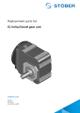 Replacement parts list K1 helical bevel gear unit