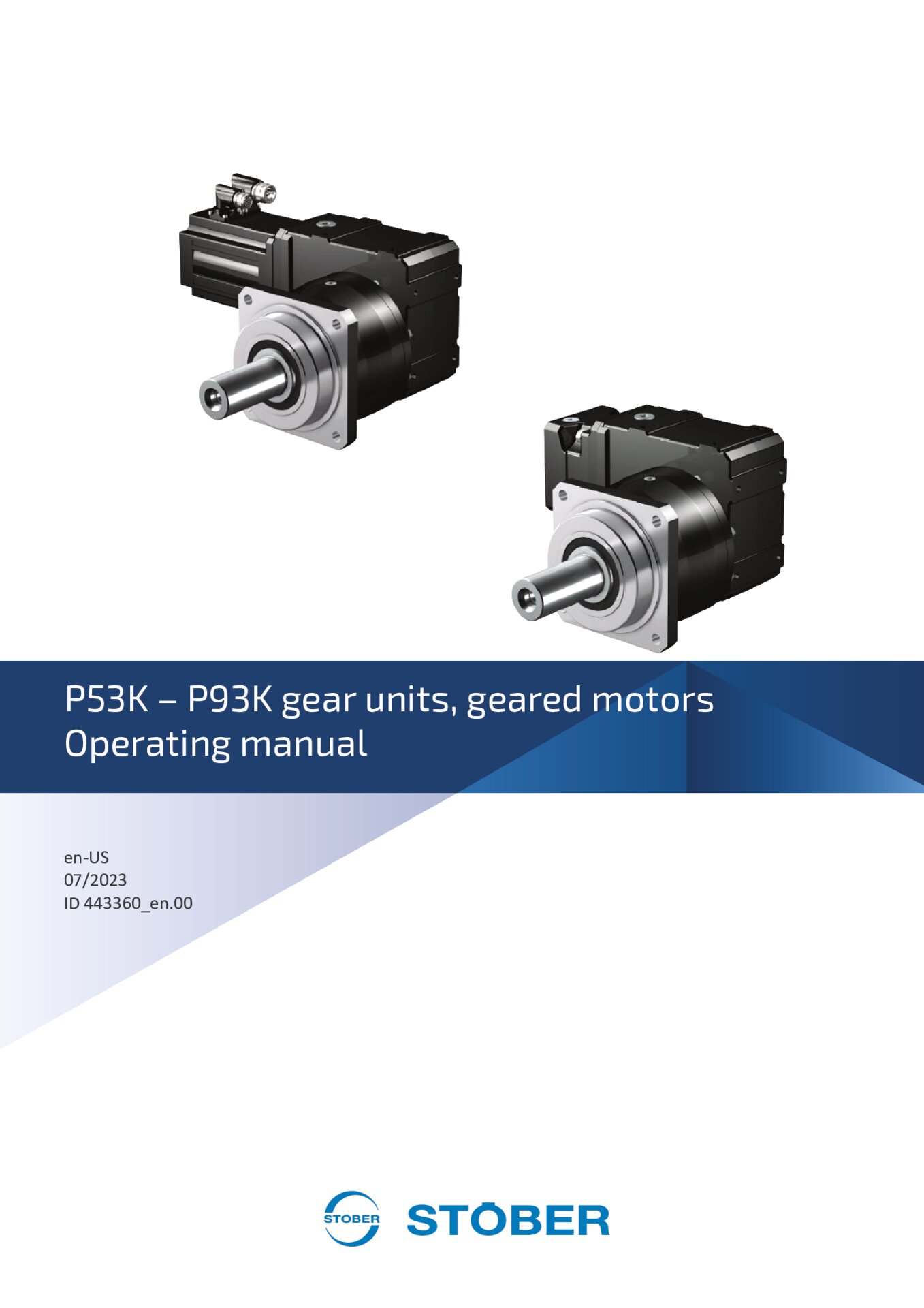 Operating manual P53K - P93K gear units and geared motors