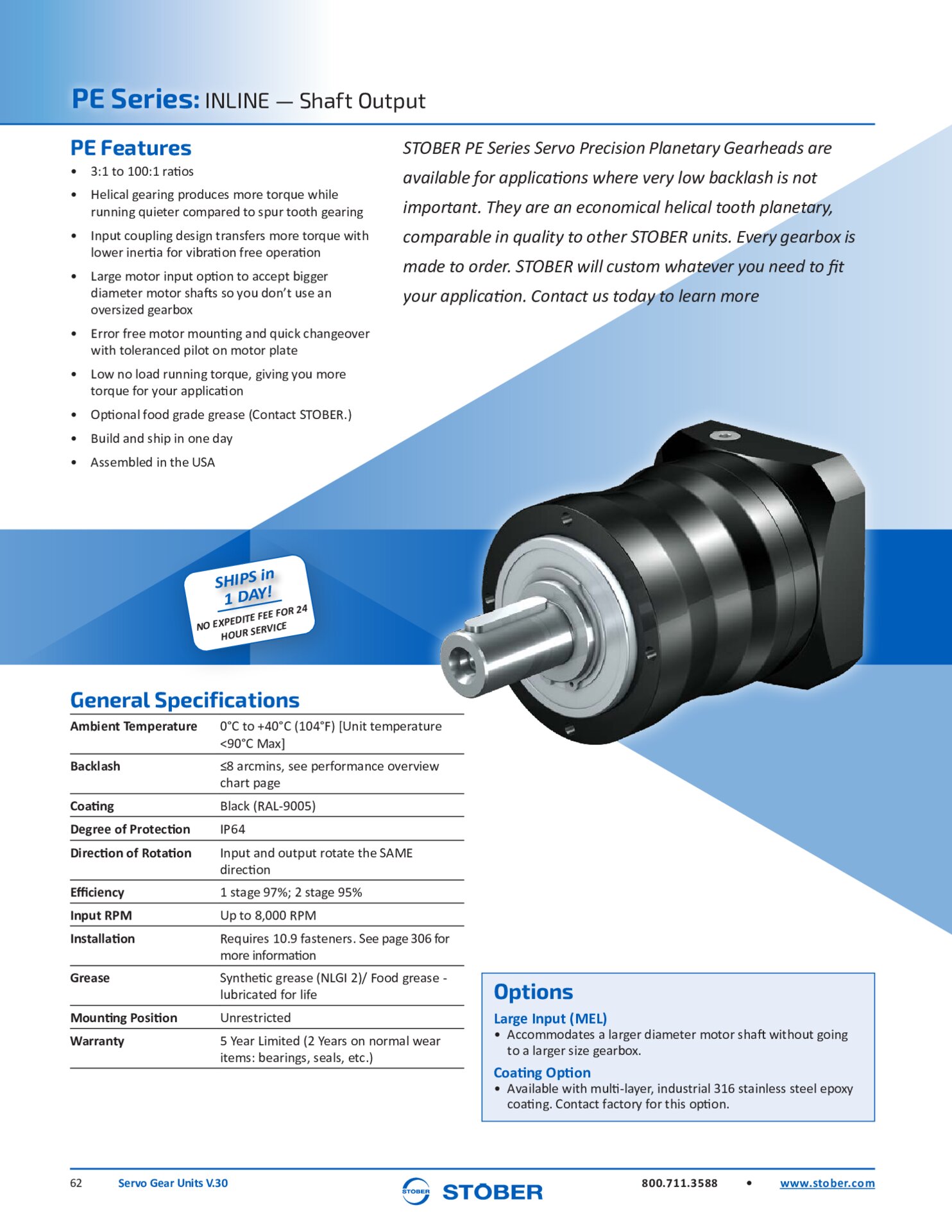 Helical Inline Gearbox Inline Servo Gearbox STOBER
