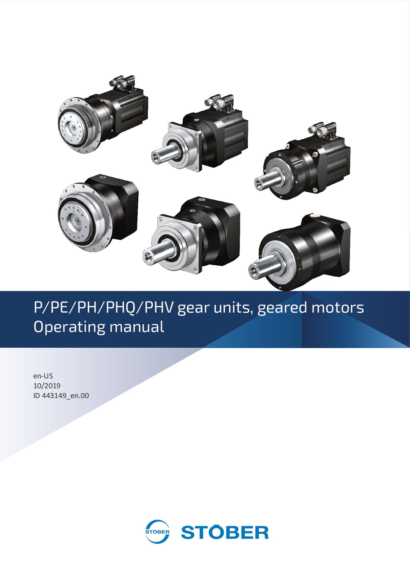 Operating manual P PE PH PHQ PHV gear units and geared motors