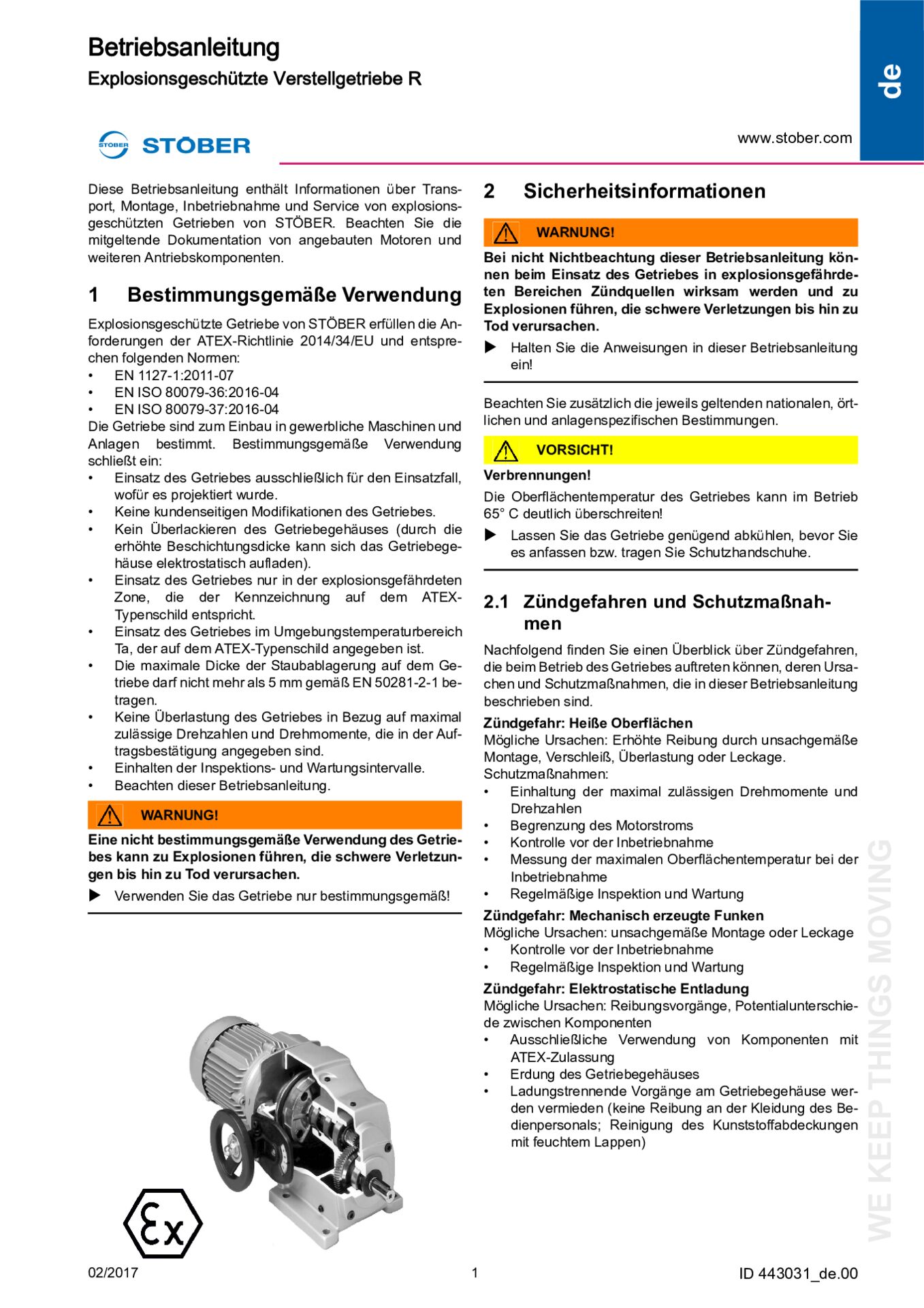 Instructions de service Variateurs antidéflagrants (ATEX) RD11