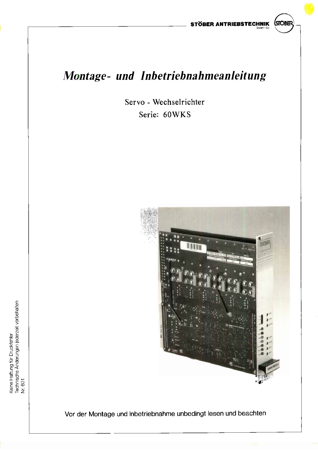 Dokumentation Servo-Wechselrichter 60WKS