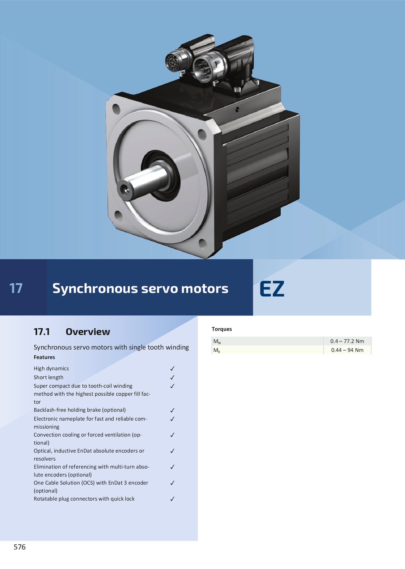 Synchronous Servo Motors EZ Ratings