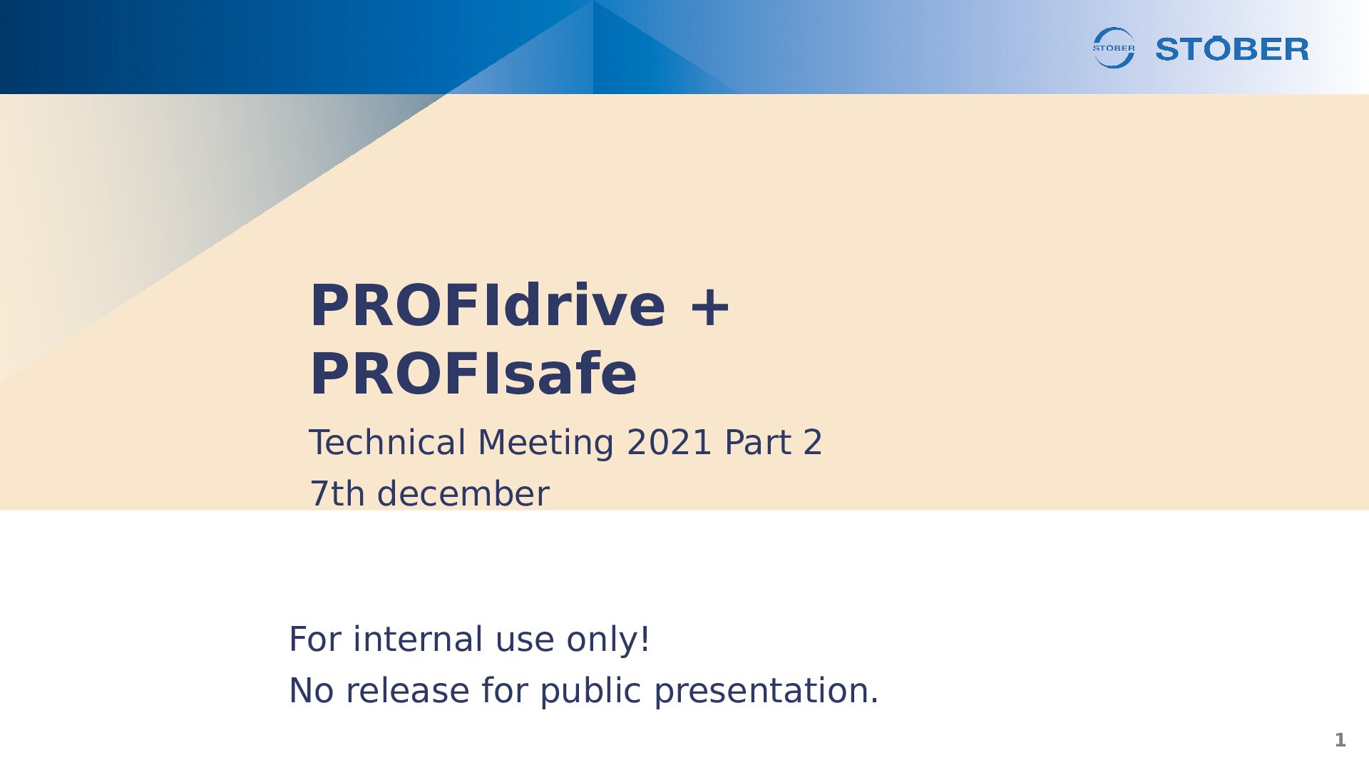 PP Technical Meeting PROFIdrive