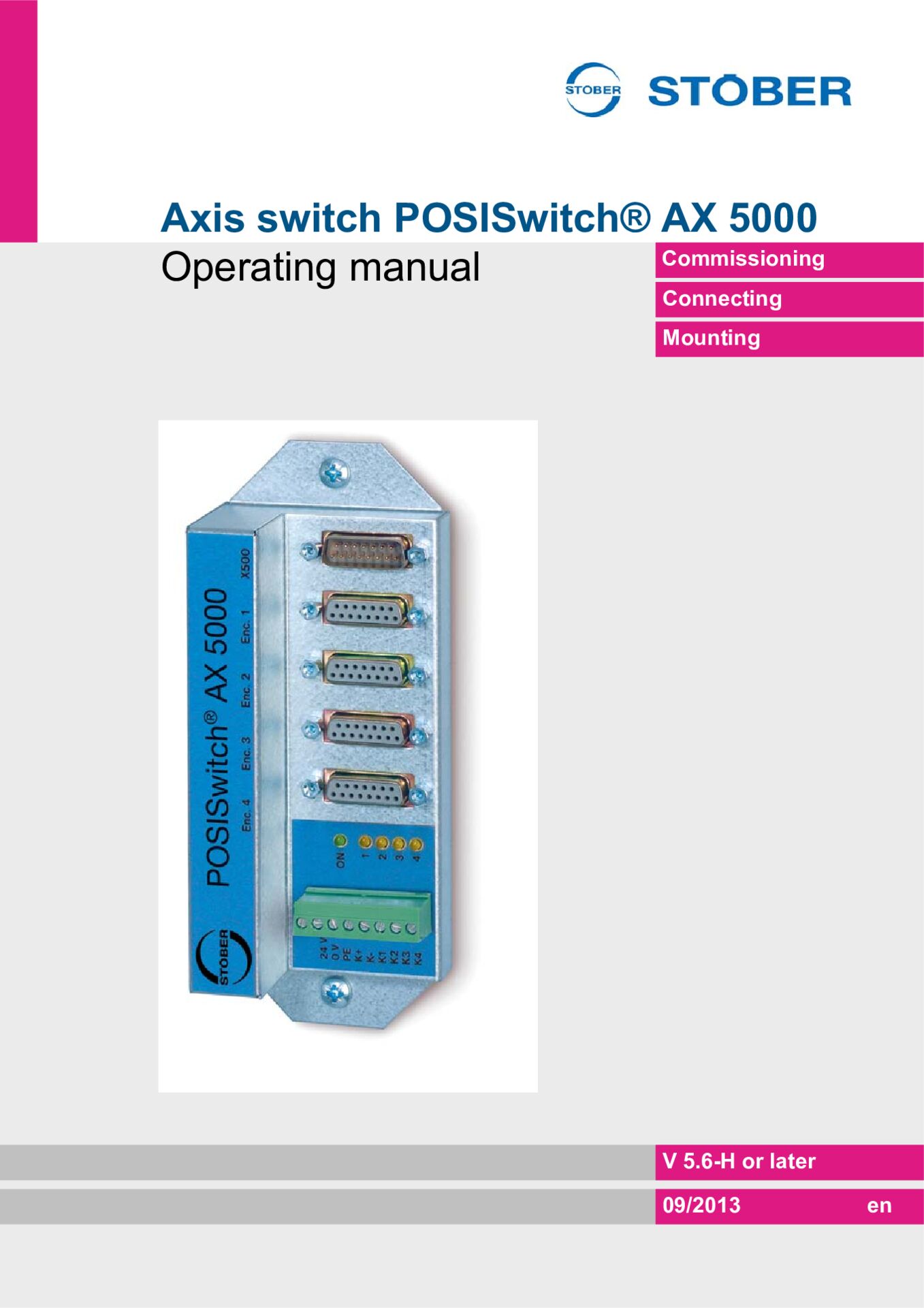 Operating manual POSISwitch AX 5000 axis switch