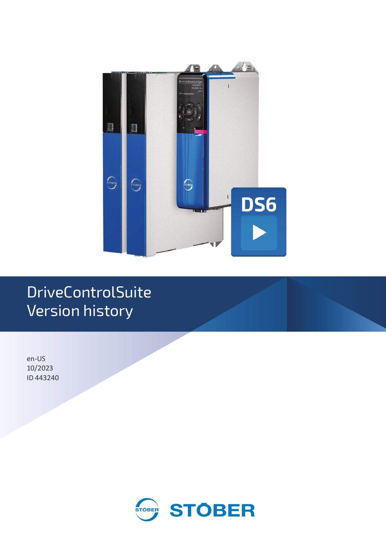 Version history DriveControlSuite DS6