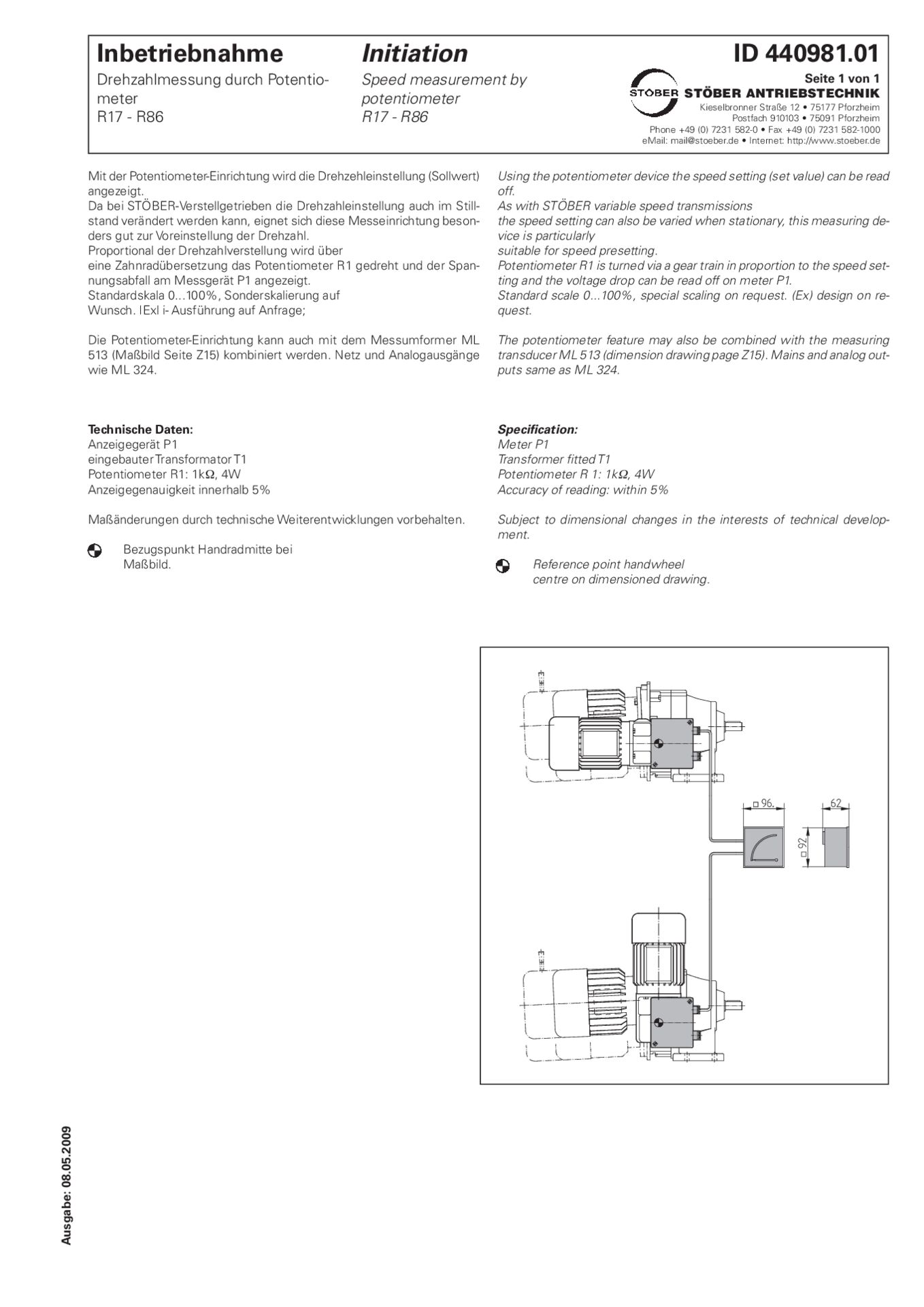 Inbetriebnahmeanleitung Drehzahlmessung durch Potentiometer R17-R86