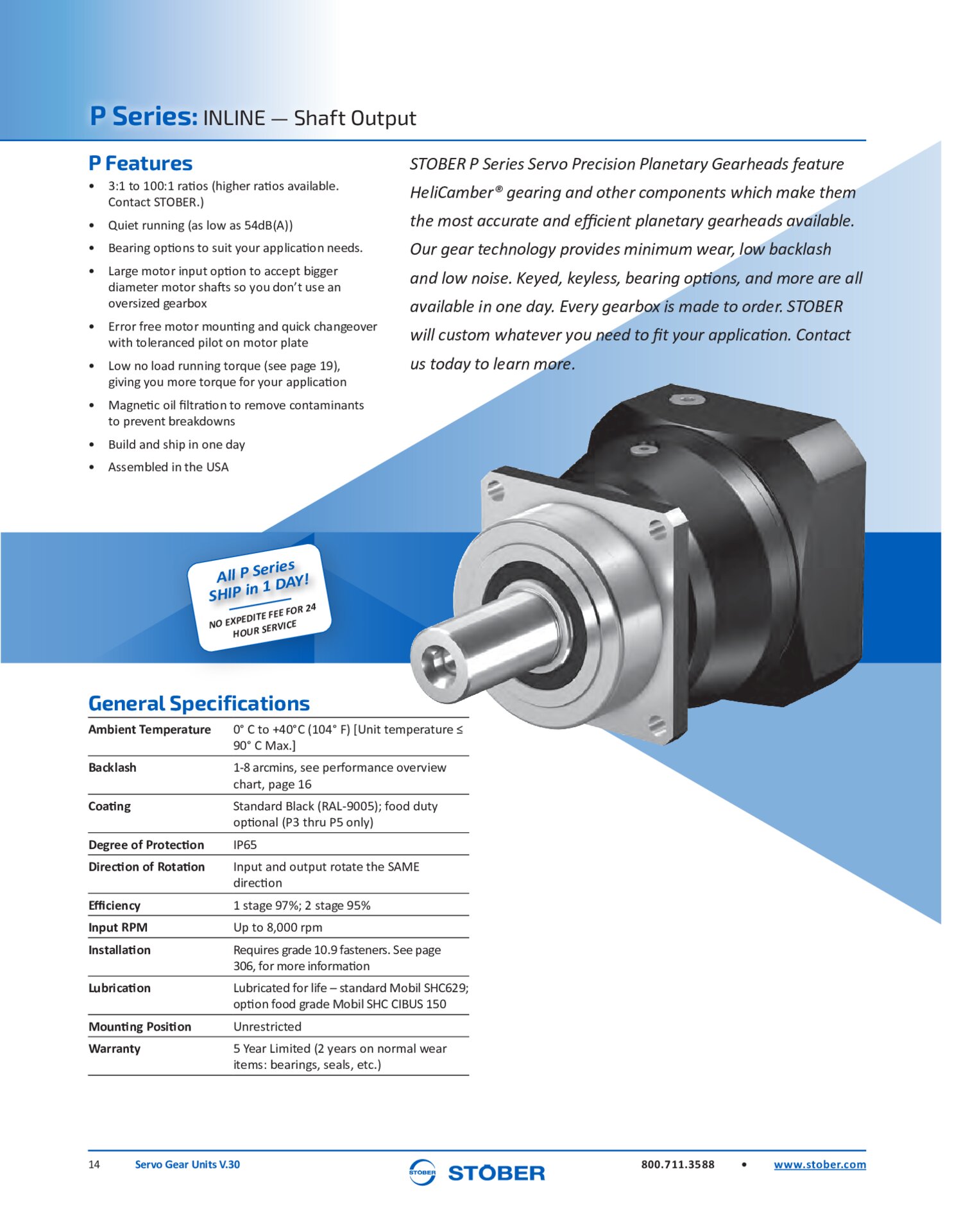 Helical Inline Gearbox Inline Servo Gearbox STOBER