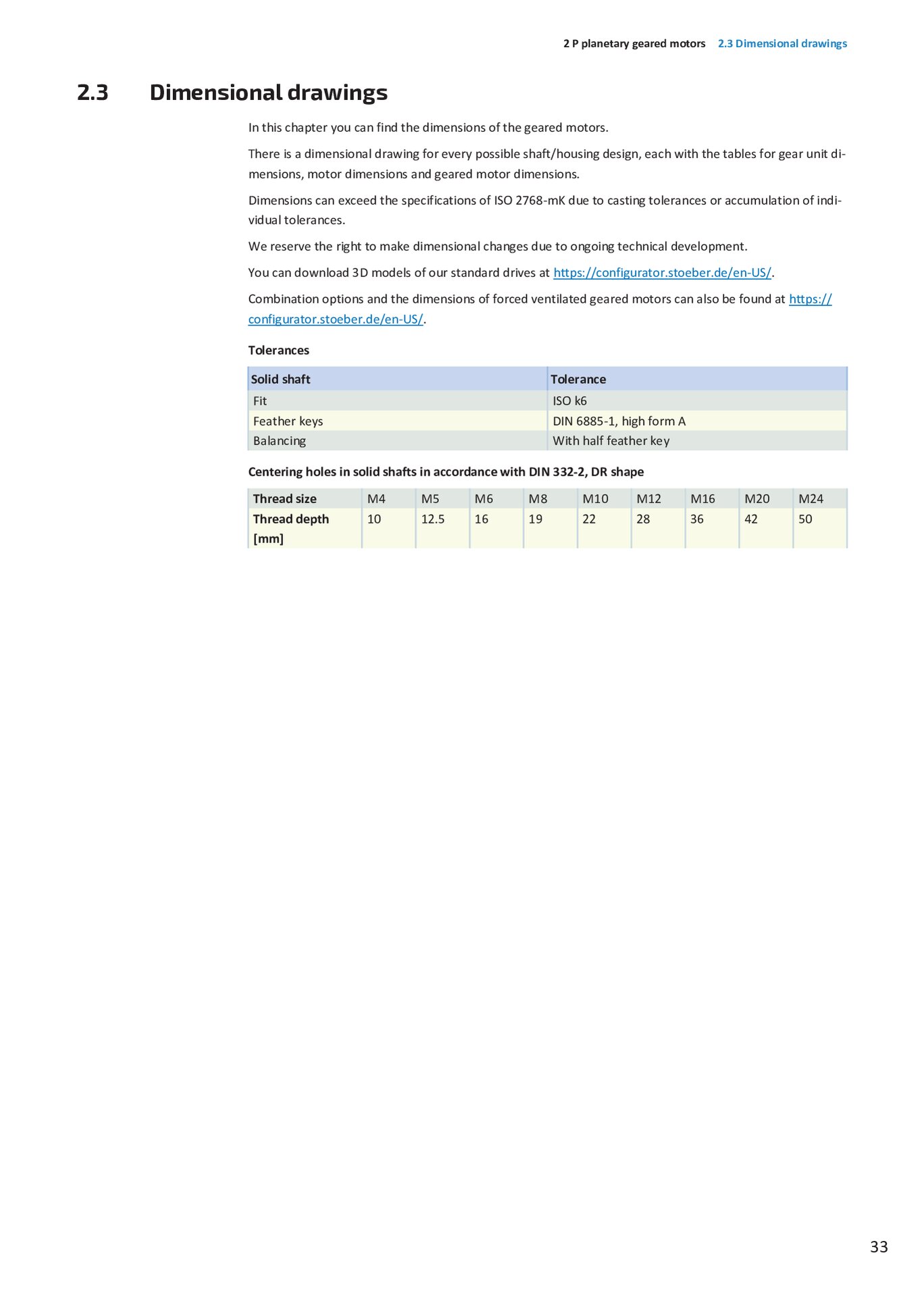 Servo Geared Motors_P_Dimensions