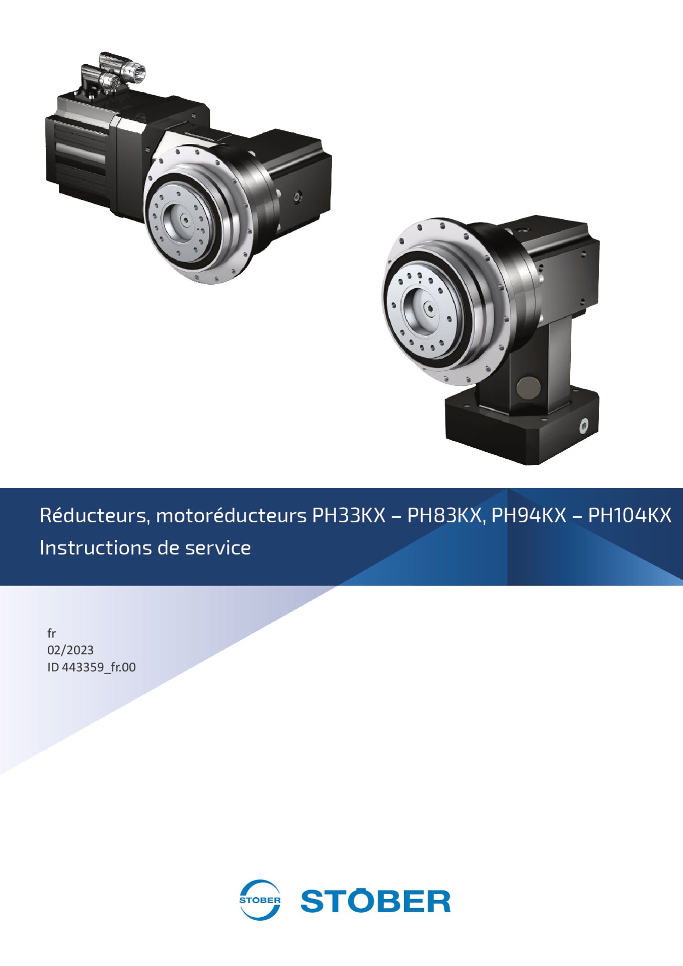 Instructions de service Réducteurs motoréducteurs PH33KX-PH83KX PH94KX-PH104KX