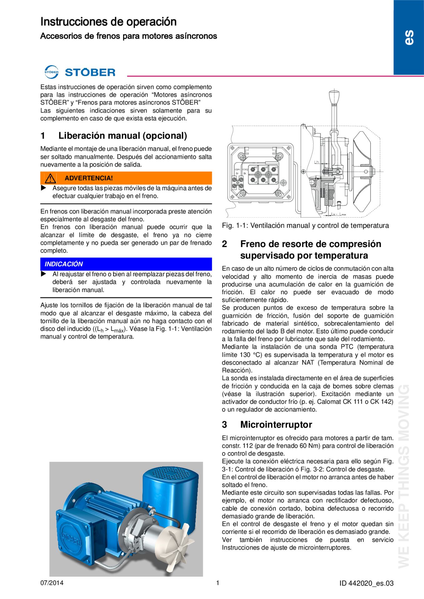 Instrucciones de operacion Frenos para motores asincronos