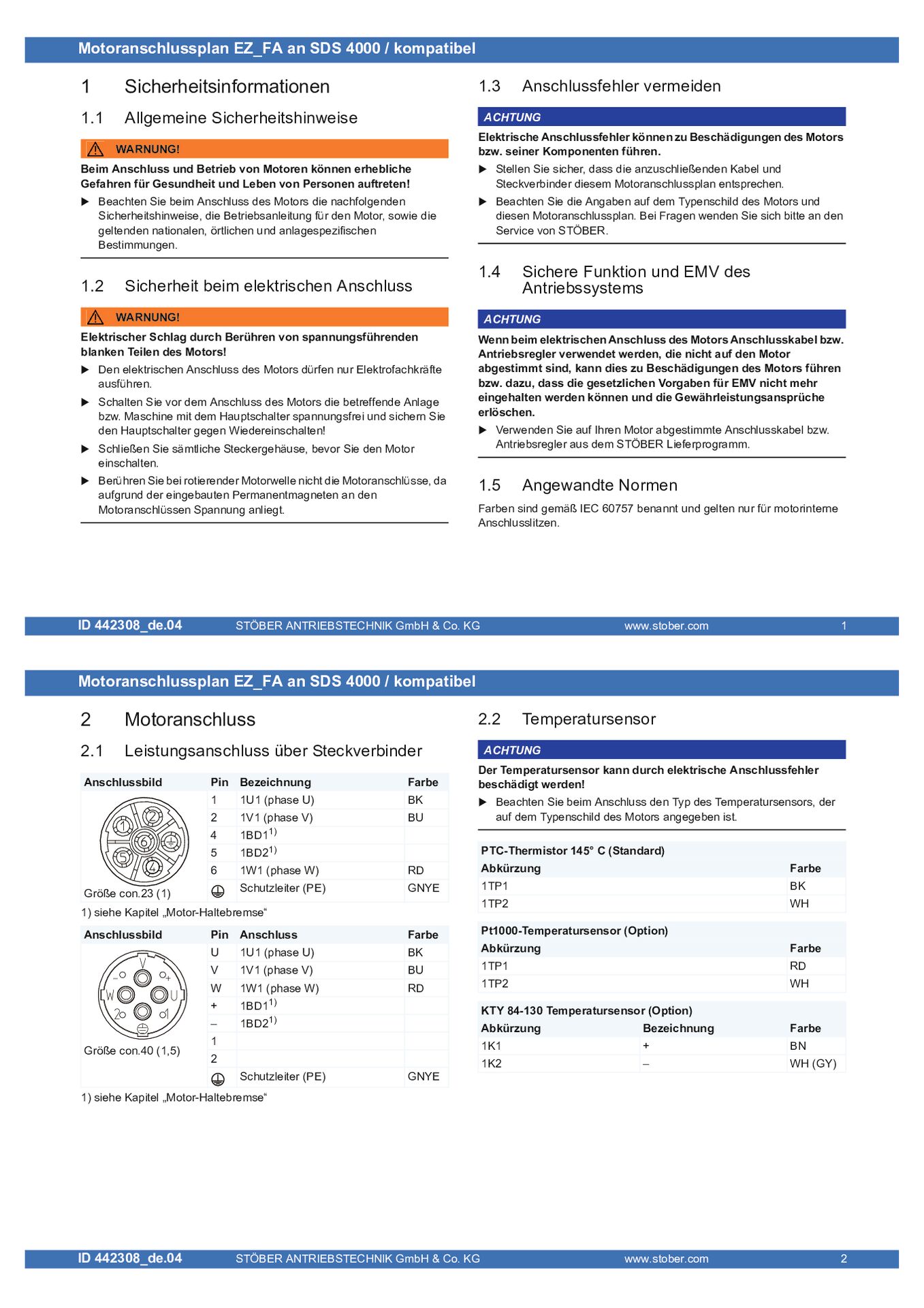Anschlussplan EZ_FA an SDS 4000 kompatibel