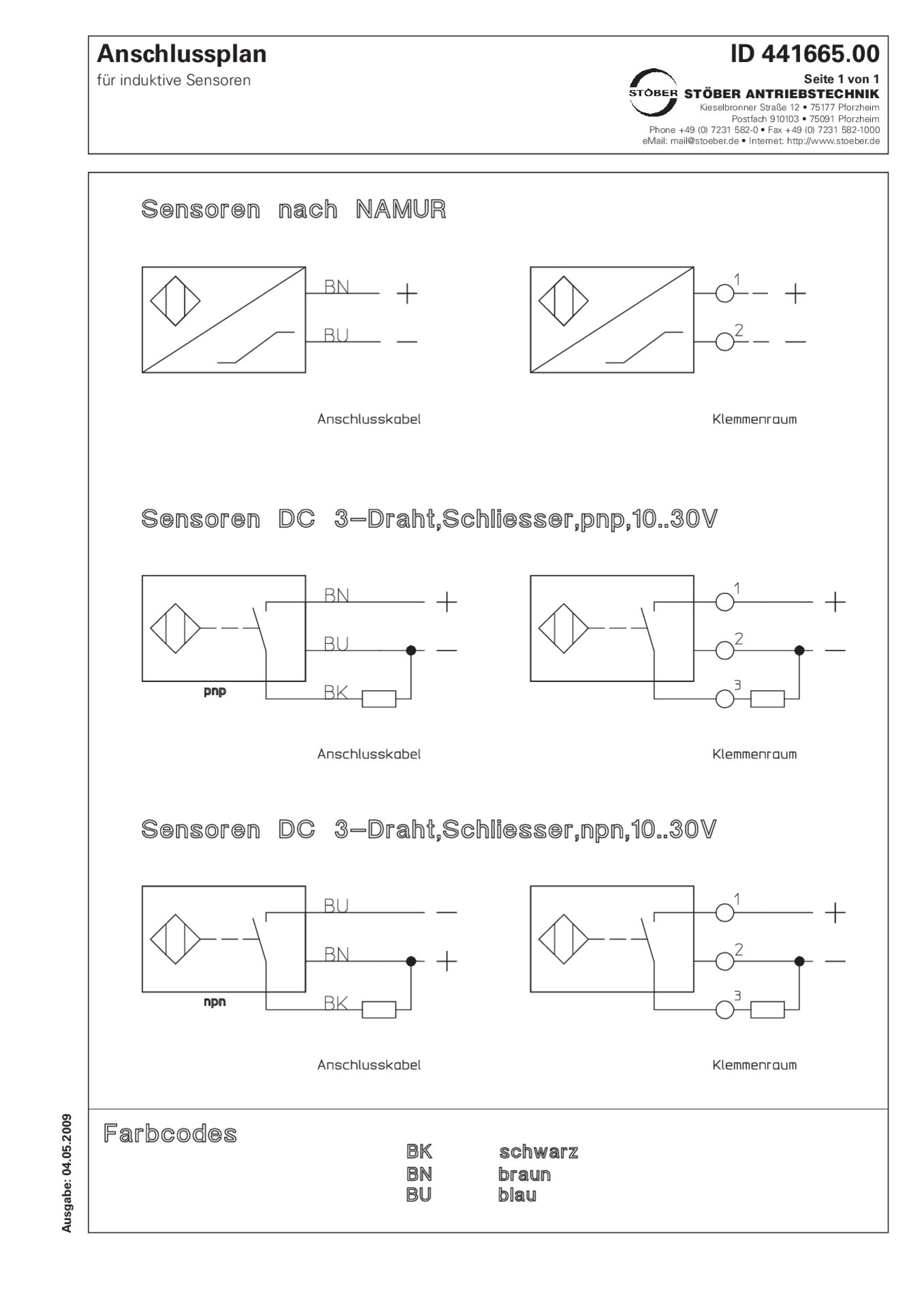 Plan de connexion Capteurs inductif à R17-R86Schema di allacciamento Sensore induttivo a R17-R86Connection plan Inductive sensors on R17-R86Anschlussplan Induktive Sensoren an R17-R86