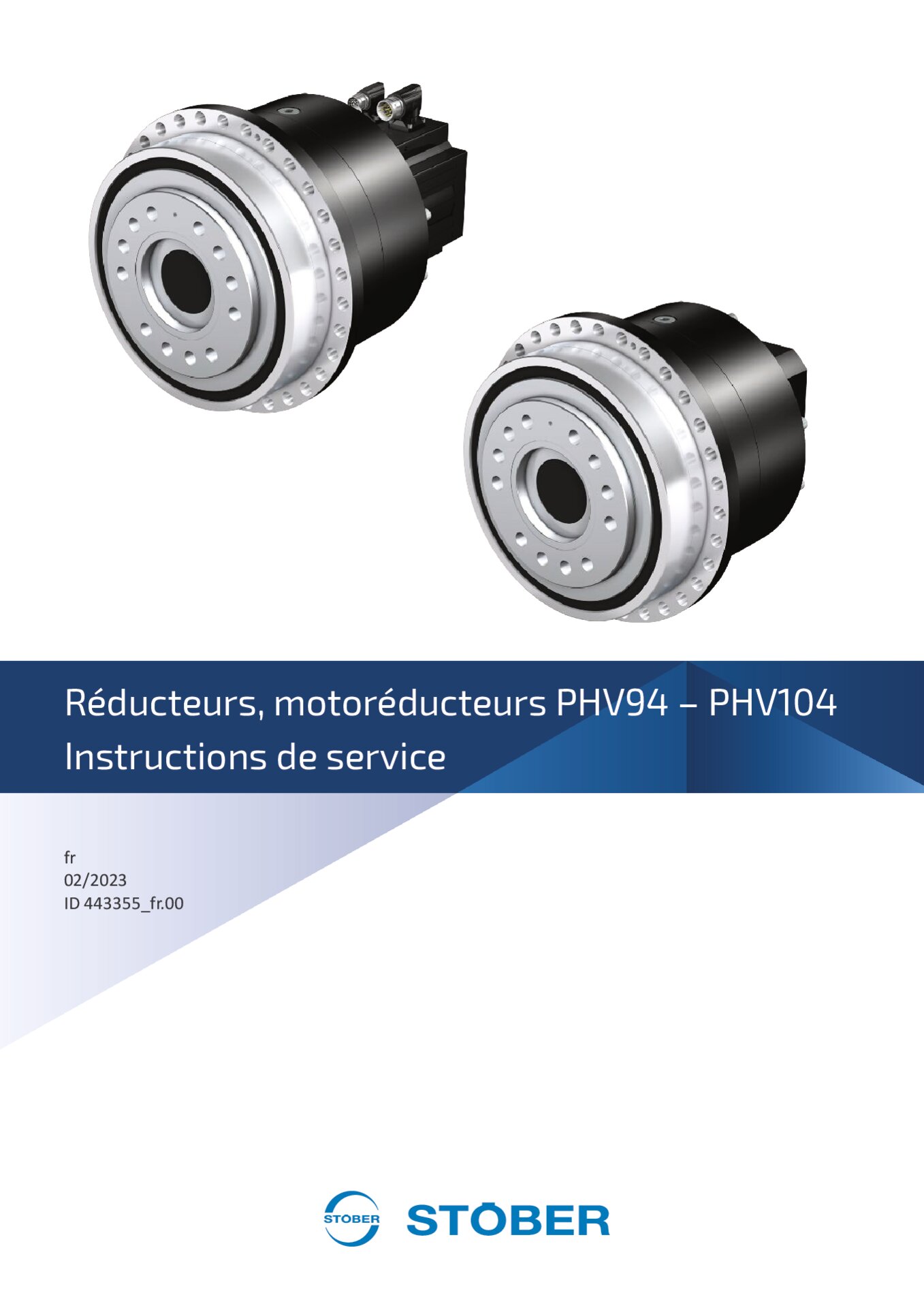 Instructions de service Réducteurs motoréducteurs PHV94-PHV104