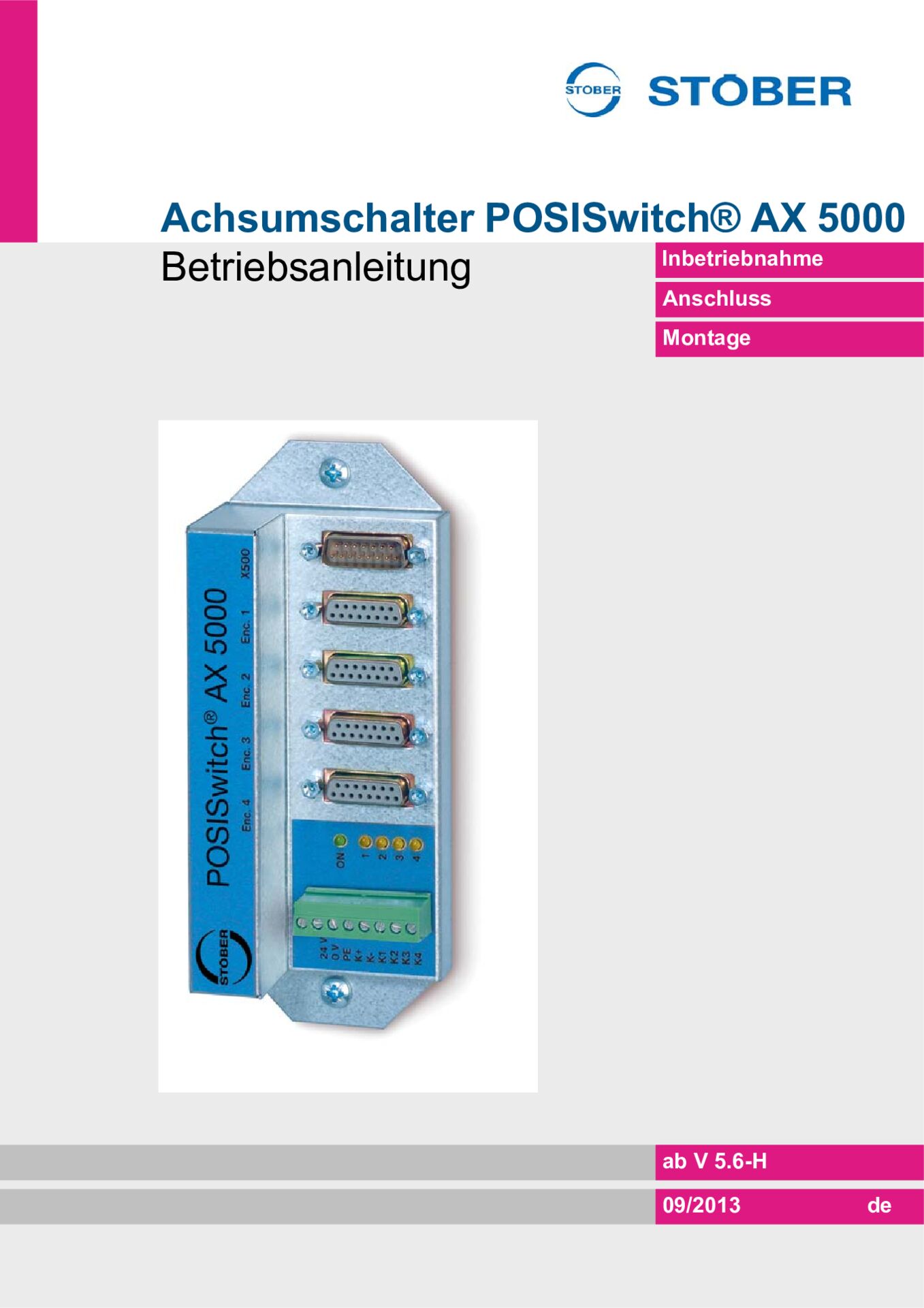 Betriebsanleitung POSISwitch AX 5000 Achsumschalter 