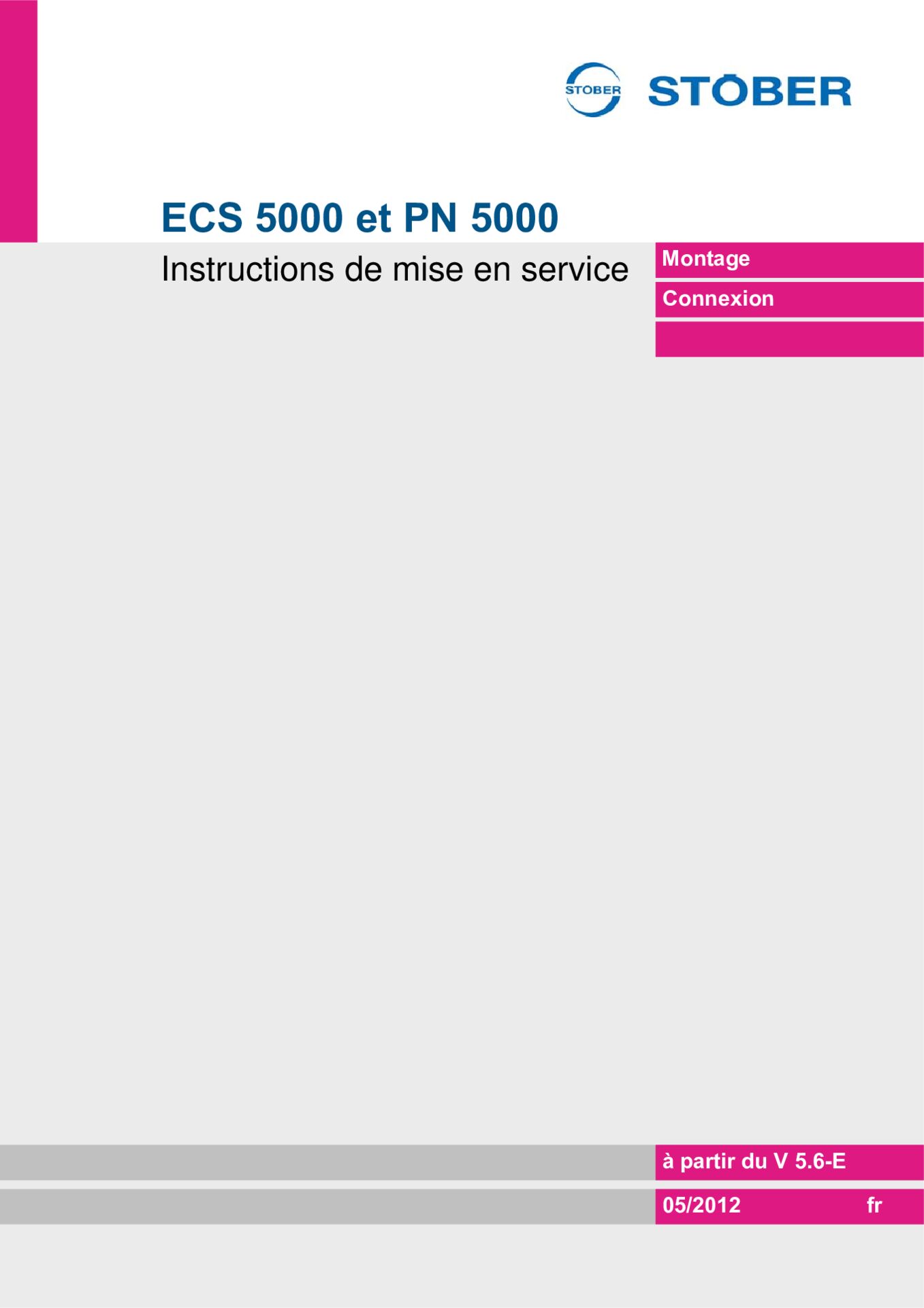 Instructions de mise en service Modules de communication ECS 5000 et PN 5000