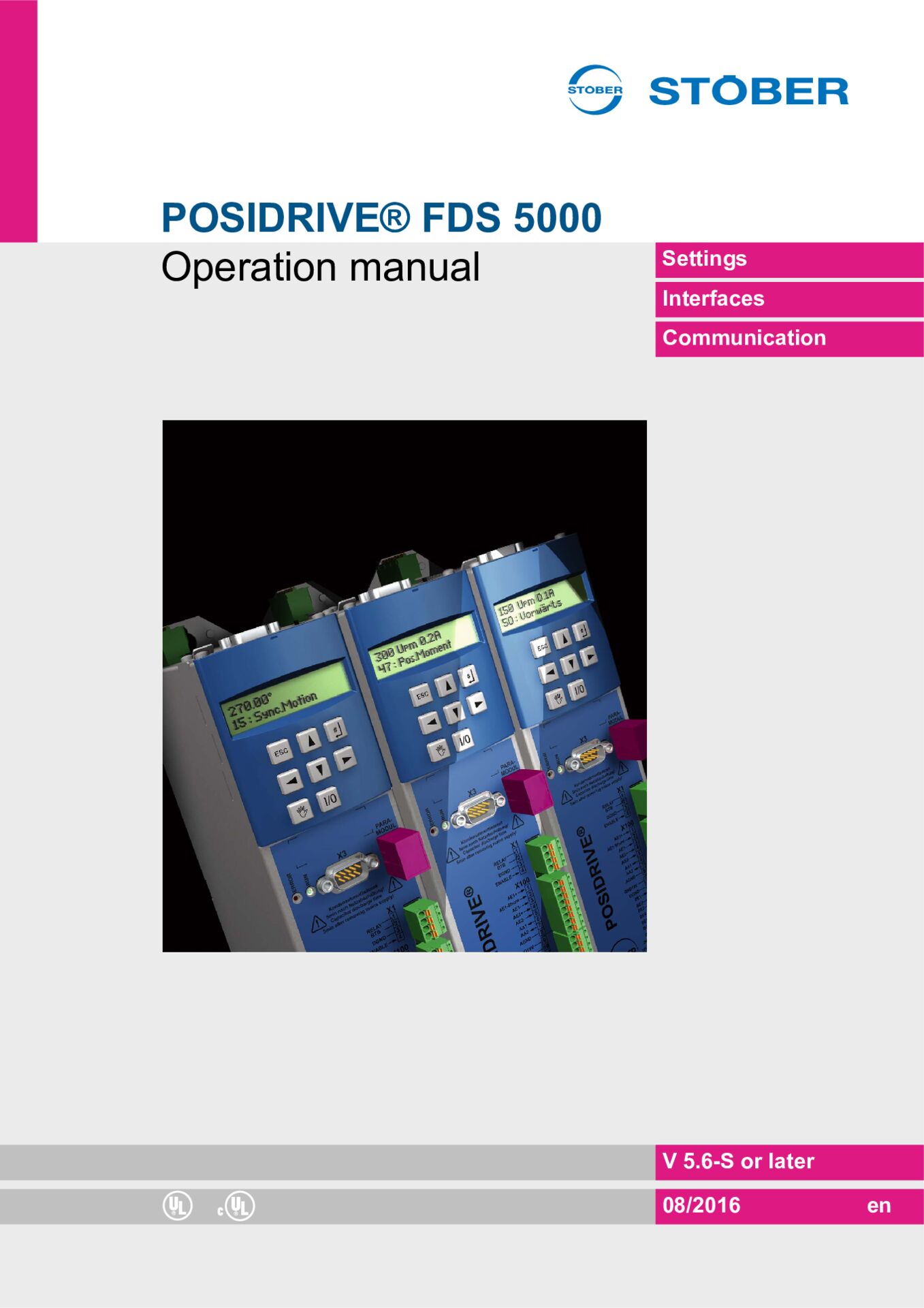 Operation manual FDS 5000 frequency inverter