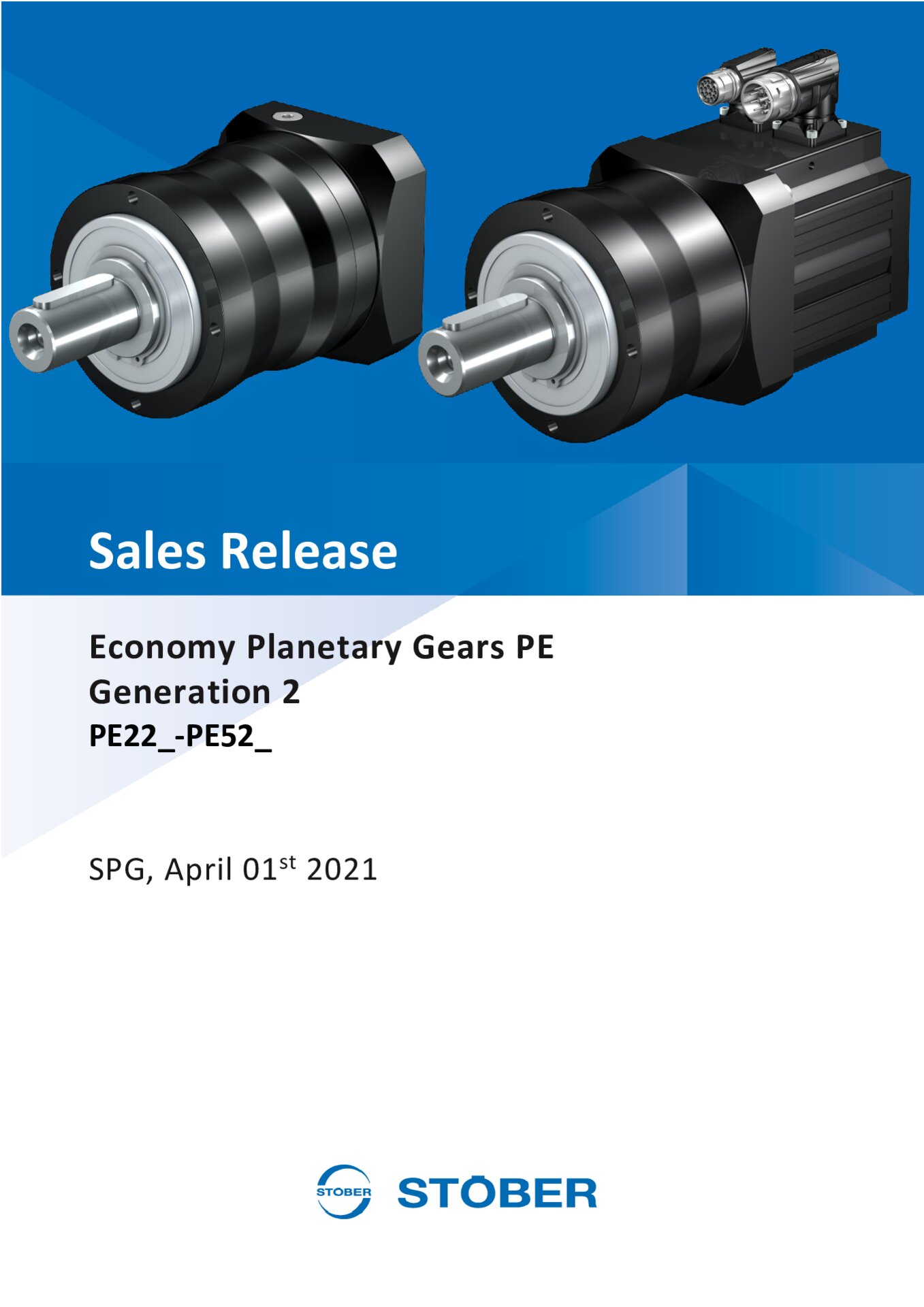 Sales Release Economy Planetary Gears PE Generation 2