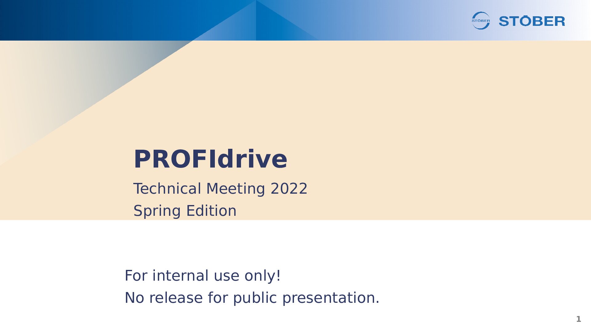 PP Technical Meeting 2022 PROFIdrive