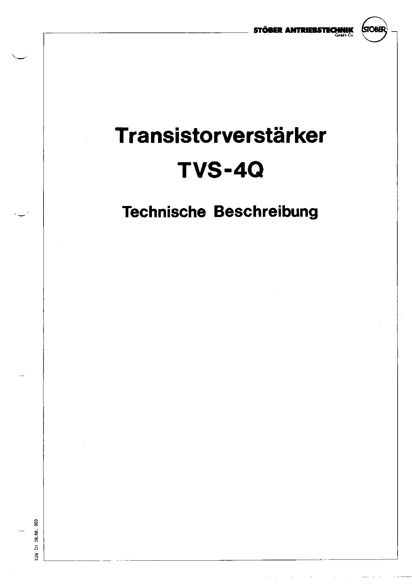 Dokumentation Transistorverstärker TVS-4Q