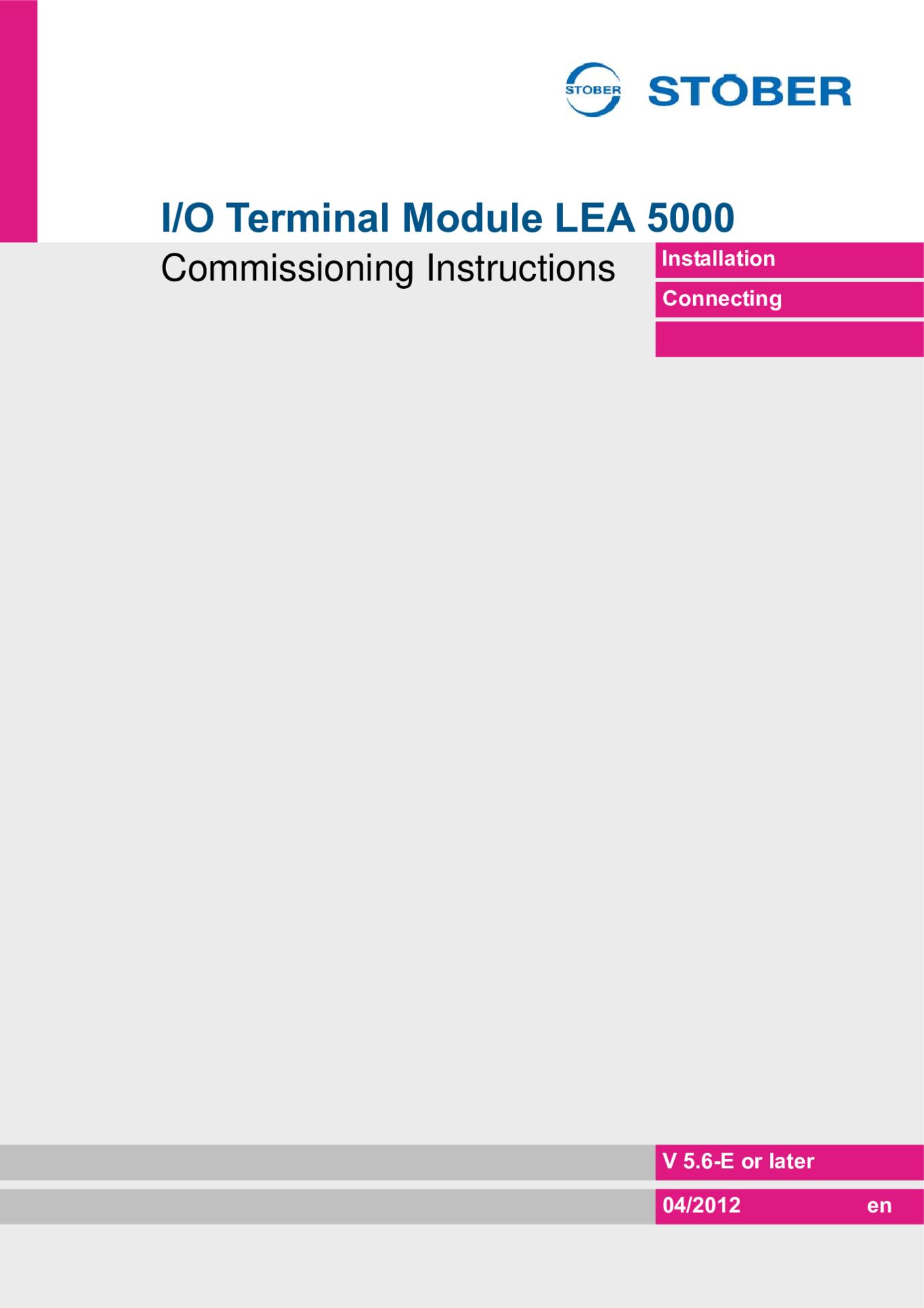 Commissioning instructions LEA 5000 terminal module