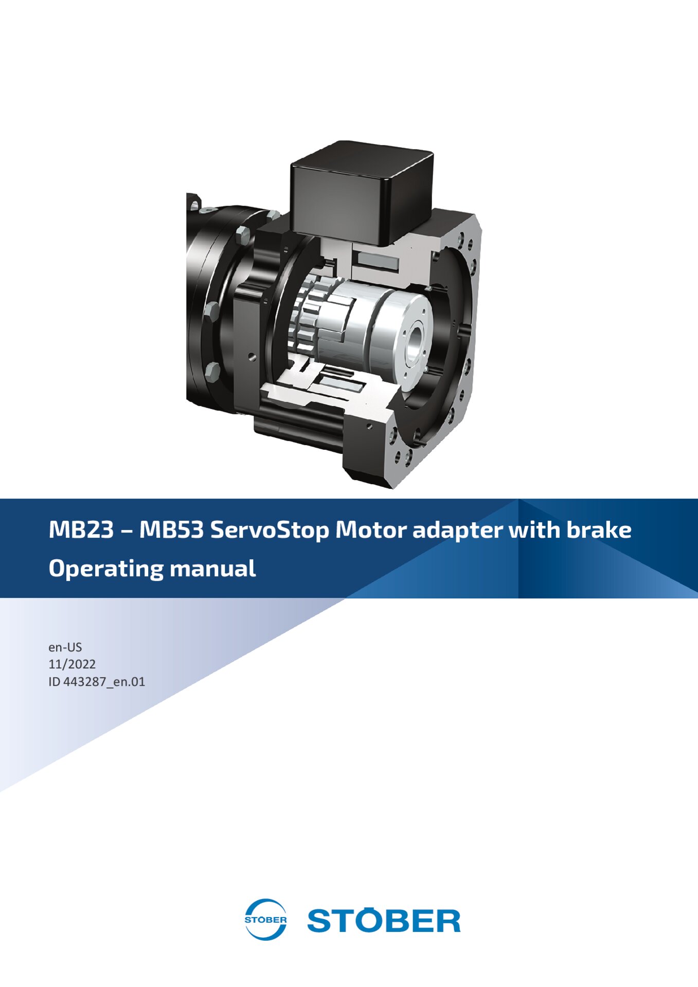 Operating manual MB23 - MB53 ServoStop Motor adapter with brake