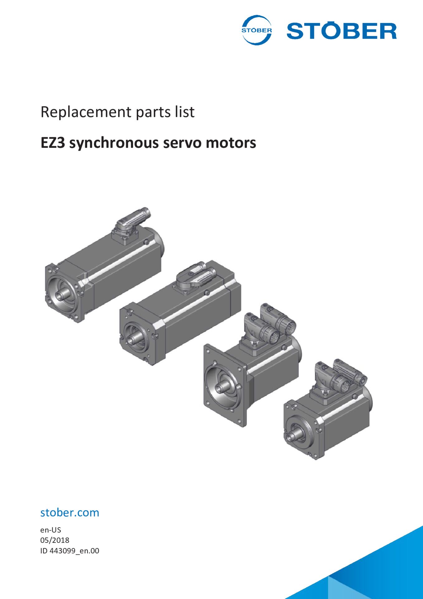 Replacement parts list EZ3 synchronous servo motors