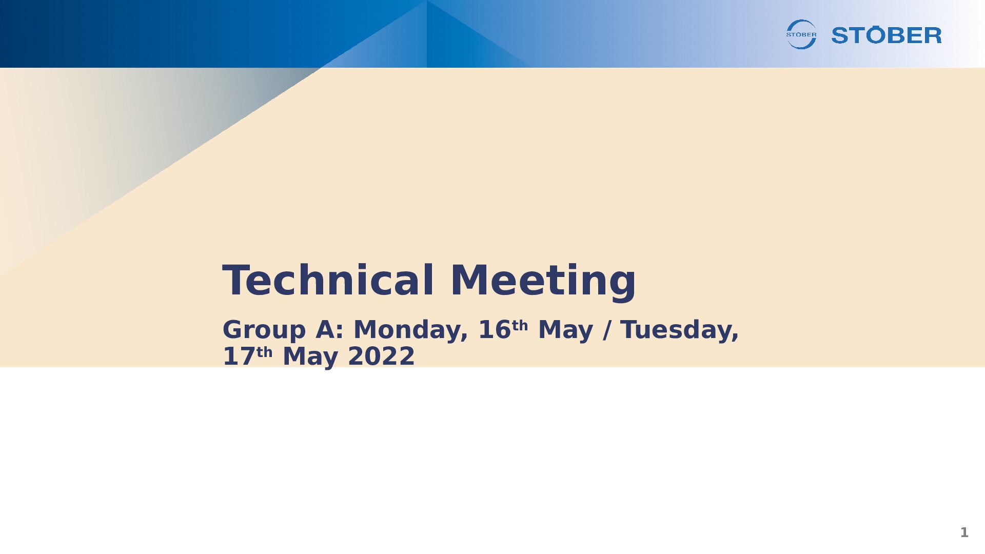 PP Technical Meeting 2022 Welcome and Agenda Group A
