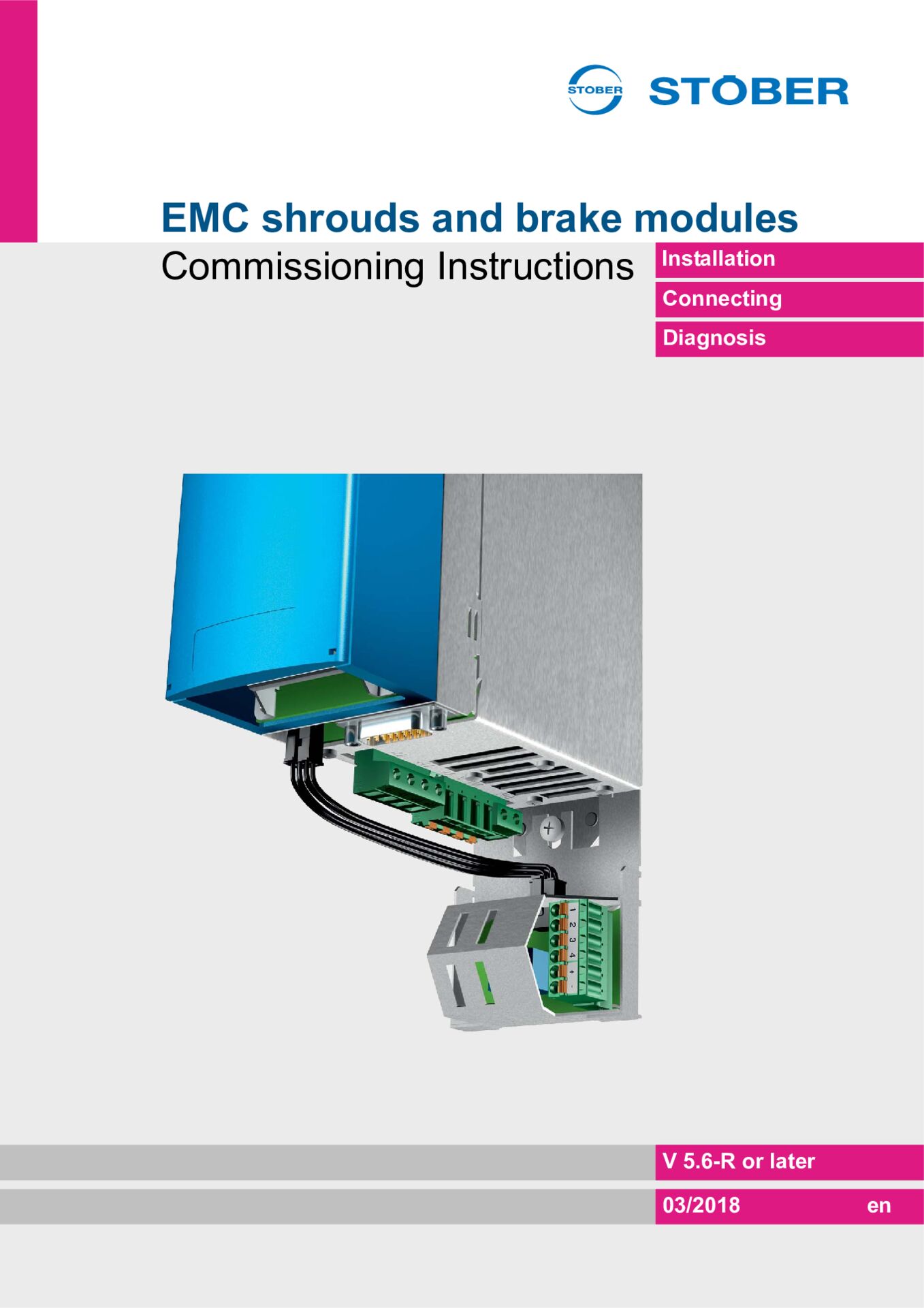 Commissioning instructions EMC shrouds and brake modules