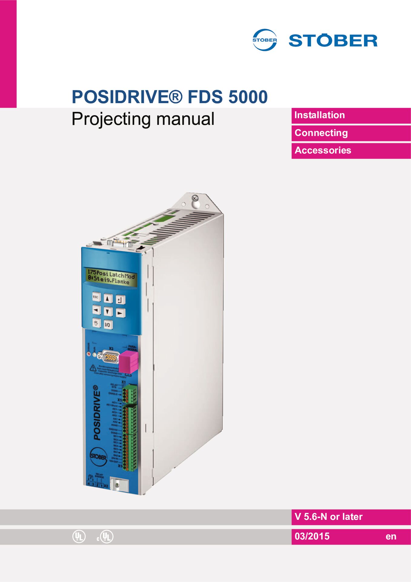Projecting manual FDS 5000 frequency inverter